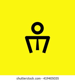 Businessman isolated minimal single flat linear icon for application and info-graphic. Professional line vector icon for websites and mobile minimalistic flat design.