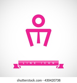 Businessman isolated minimal single flat linear icon for application and info-graphic. Professional line vector icon for websites and mobile minimalistic flat design.