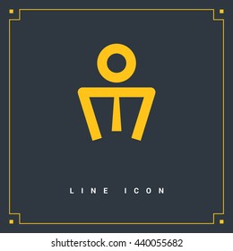 Businessman isolated minimal single flat linear icon for application and info-graphic. Professional line vector icon for websites and mobile minimalistic flat design.