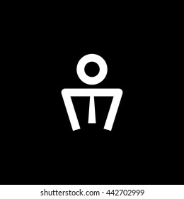 Businessman isolated minimal single flat linear icon for application and info-graphic. Professional line vector icon for websites and mobile minimalistic flat design.