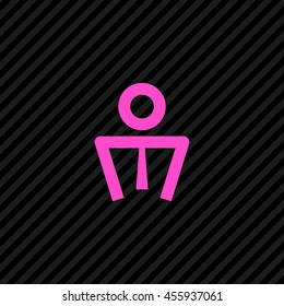 Businessman isolated minimal single flat linear icon for application and info-graphic. Professional line vector icon for websites and mobile minimalistic flat design.