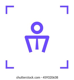 Businessman isolated minimal single flat linear icon for application and info-graphic. Professional line vector icon for websites and mobile minimalistic flat design.