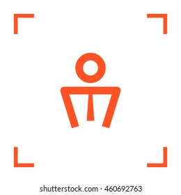 Businessman isolated minimal single flat linear icon for application and info-graphic. Professional line vector icon for websites and mobile minimalistic flat design.