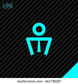 Businessman isolated minimal single flat linear icon for application and info-graphic. Professional line vector icon for websites and mobile minimalistic flat design.