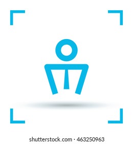 Businessman isolated minimal single flat linear icon for application and info-graphic. Professional line vector icon for websites and mobile minimalistic flat design.