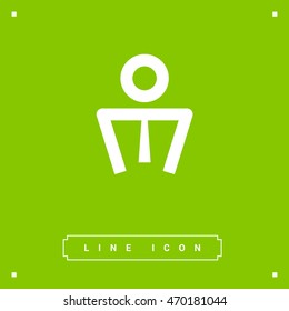 Businessman isolated minimal single flat linear icon for application and info-graphic. Professional line vector icon for websites and mobile minimalistic flat design.