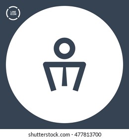 Businessman isolated minimal single flat linear icon for application and info-graphic. Professional line vector icon for websites and mobile minimalistic flat design.