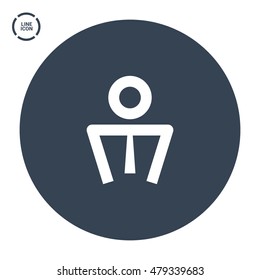 Businessman isolated minimal single flat linear icon for application and info-graphic. Professional line vector icon for websites and mobile minimalistic flat design.