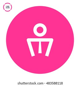 Businessman isolated minimal single flat linear icon for application and info-graphic. Professional line vector icon for websites and mobile minimalistic flat design.