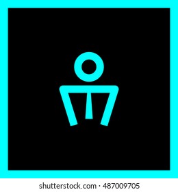 Businessman isolated minimal single flat linear icon for application and info-graphic. Professional line vector icon for websites and mobile minimalistic flat design.