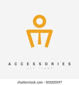 Businessman isolated minimal single flat linear icon for application and info-graphic. Professional line vector icon for websites and mobile minimalistic flat design.