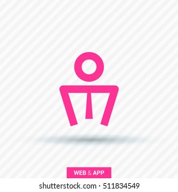 Businessman isolated minimal single flat linear icon for application and info-graphic. Professional line vector icon for websites and mobile minimalistic flat design.