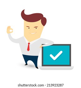 Businessman isolated on a clean white background