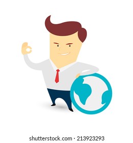 Businessman isolated on a clean white background