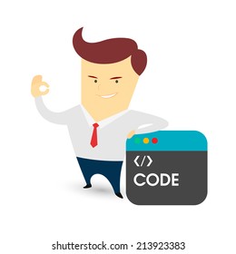 Businessman isolated on a clean white background