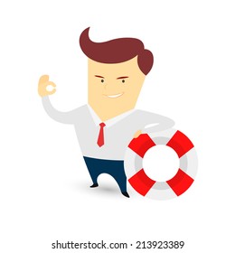 Businessman isolated on a clean white background