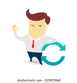 Businessman isolated on a clean white background