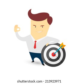 Businessman isolated on a clean white background