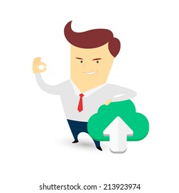 Businessman isolated on a clean white background