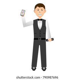 Businessman isolated on white background, Vector illustration