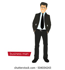 Businessman isolated on white vector illustration