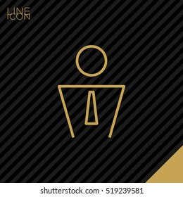 Businessman isolated single linear icon for websites and mobile minimalistic flat design.