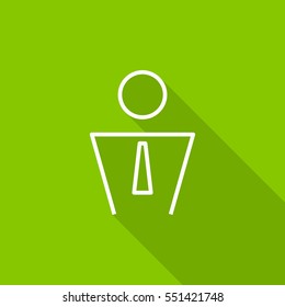 Businessman isolated single linear icon for websites and mobile minimalistic flat design.