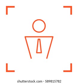 Businessman isolated single linear icon for websites and mobile minimalistic flat design.