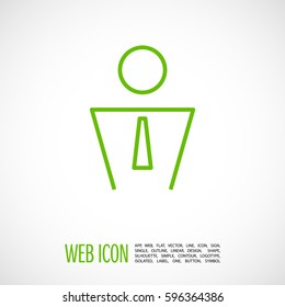 Businessman isolated single linear icon for websites and mobile minimalistic flat design.
