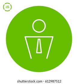 Businessman isolated single linear icon for websites and mobile minimalistic flat design.