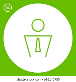 Businessman isolated single linear icon for websites and mobile minimalistic flat design.