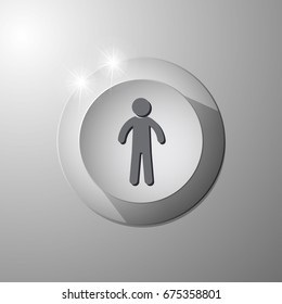Businessman isolated vector silhouette