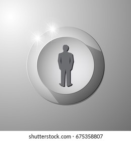 Businessman isolated vector silhouette