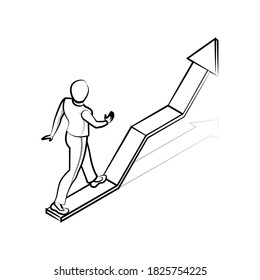 Businessman Isometric Icon Template Illustration