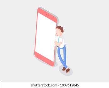 
businessman Jimmy and phone