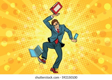 Businessman juggler clerk