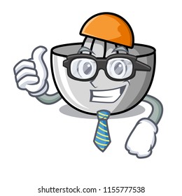 Businessman juicer character cartoon style