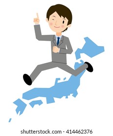 Businessman to jump
