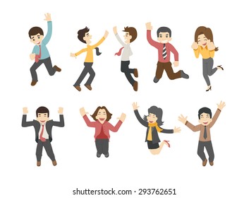 Businessman jumping  , eps10 vector format
