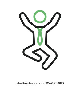 Businessman Jumping icon vector image. Can also be used for Business Startup. Suitable for mobile apps, web apps and print media.