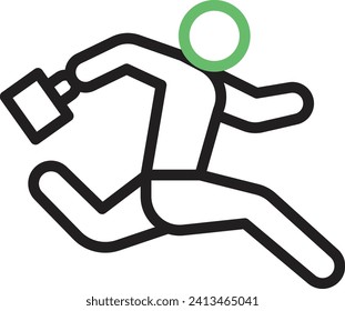 Imagen vectorial de icono de Salto de Empresario. Adecuado para aplicaciones web móviles y medios de impresión.