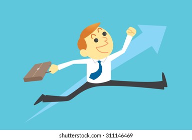 Businessman Jumps