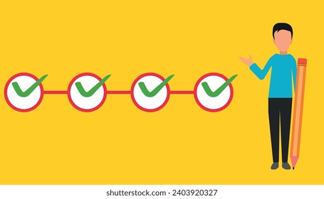 el empresario realiza un seguimiento de los proyectos y objetivos completados.
Seguimiento de proyectos, seguimiento de objetivos, idea de finalización de tareas.