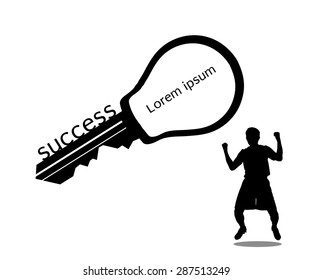 Businessman is the key to success