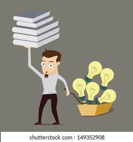 Businessman knowledge and idea. Concept idea, eps10 vector format