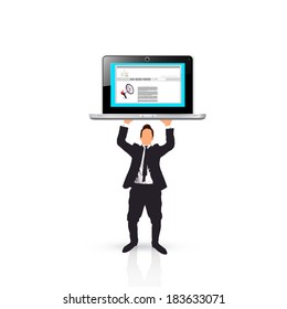 businessman and a laptop