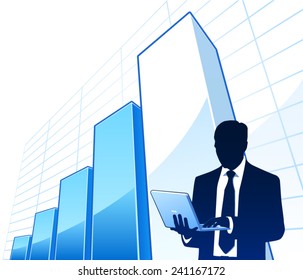 Businessman with laptop