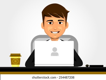 Businessman With Laptop