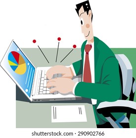businessman and laptop