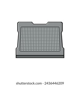 businessman laptop stand cartoon. ergonomic computer, work executive, using african businessman laptop stand sign. isolated symbol vector illustration